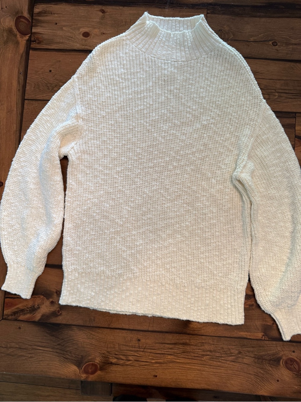 NWT Aerie Cream Mock Neck Women’s Sweater size S